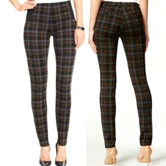 Kut from the Kloth Pants - KUT From the Kloth Women's Blue Plaid Diana Skinny Ponte Pants‎ Size 8
